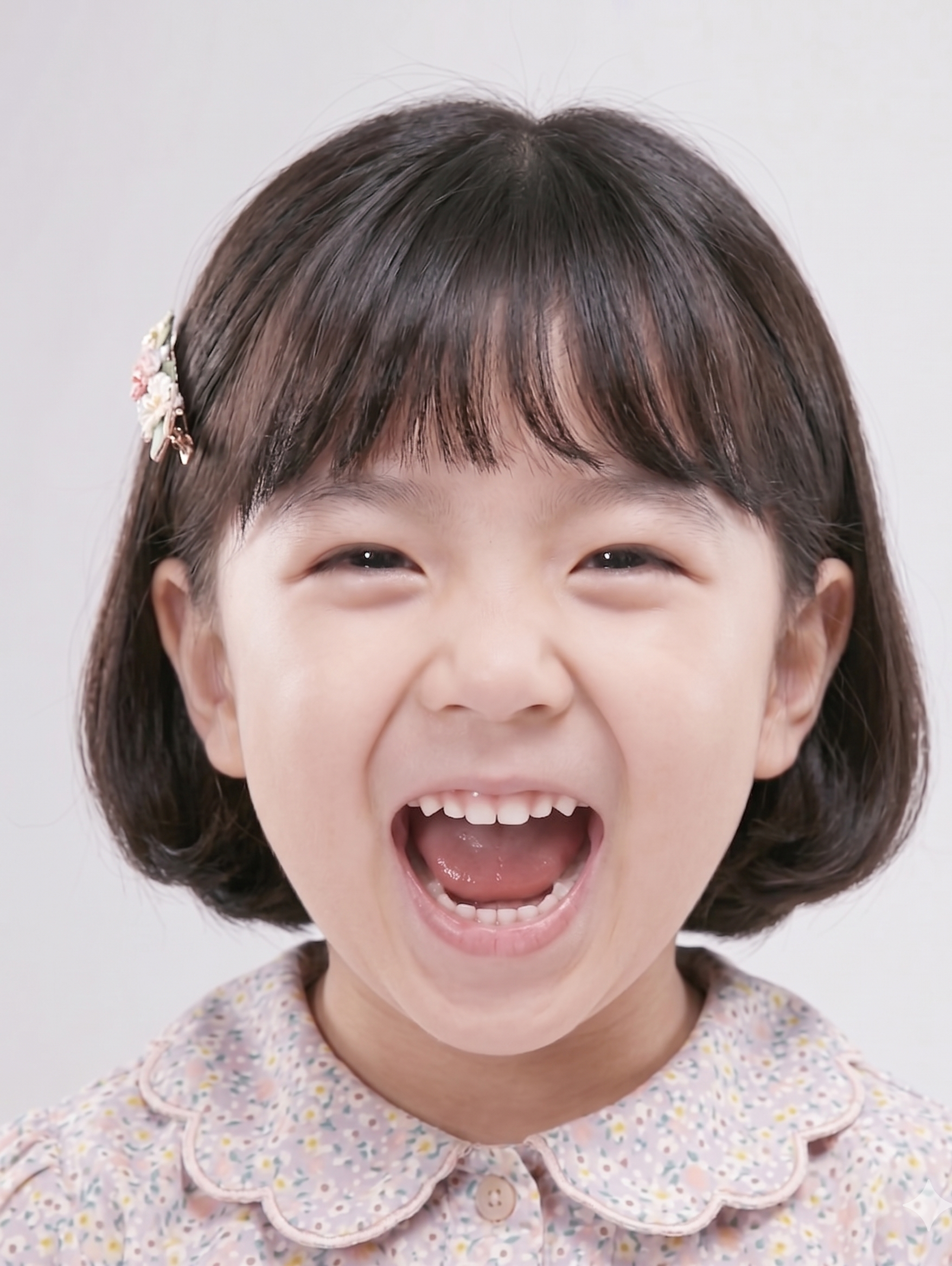 Smiling child with face paint